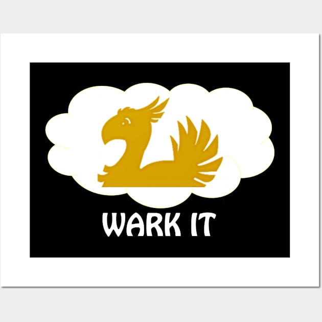 Wark It!! Chocobo Work It Wall Art by Athenis